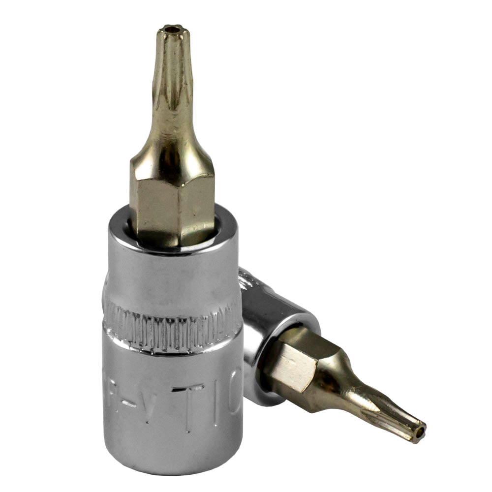 TESTE PER MANICO GIRAVITE TX INV DI 10MM, CROMATA | 13392