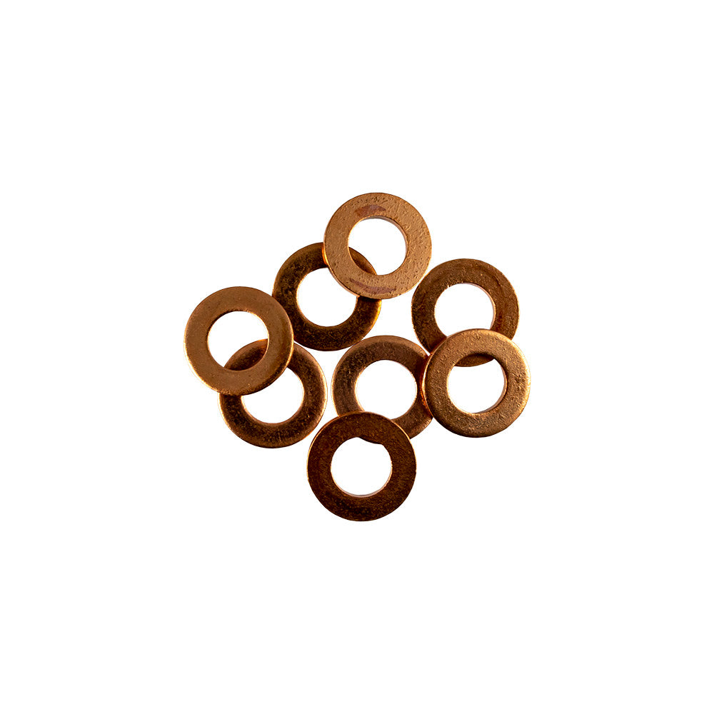 SACCHETO CON 50 RONDELLE DI RAME (13,8 X 7,3 X 1,4MM) | 13819
