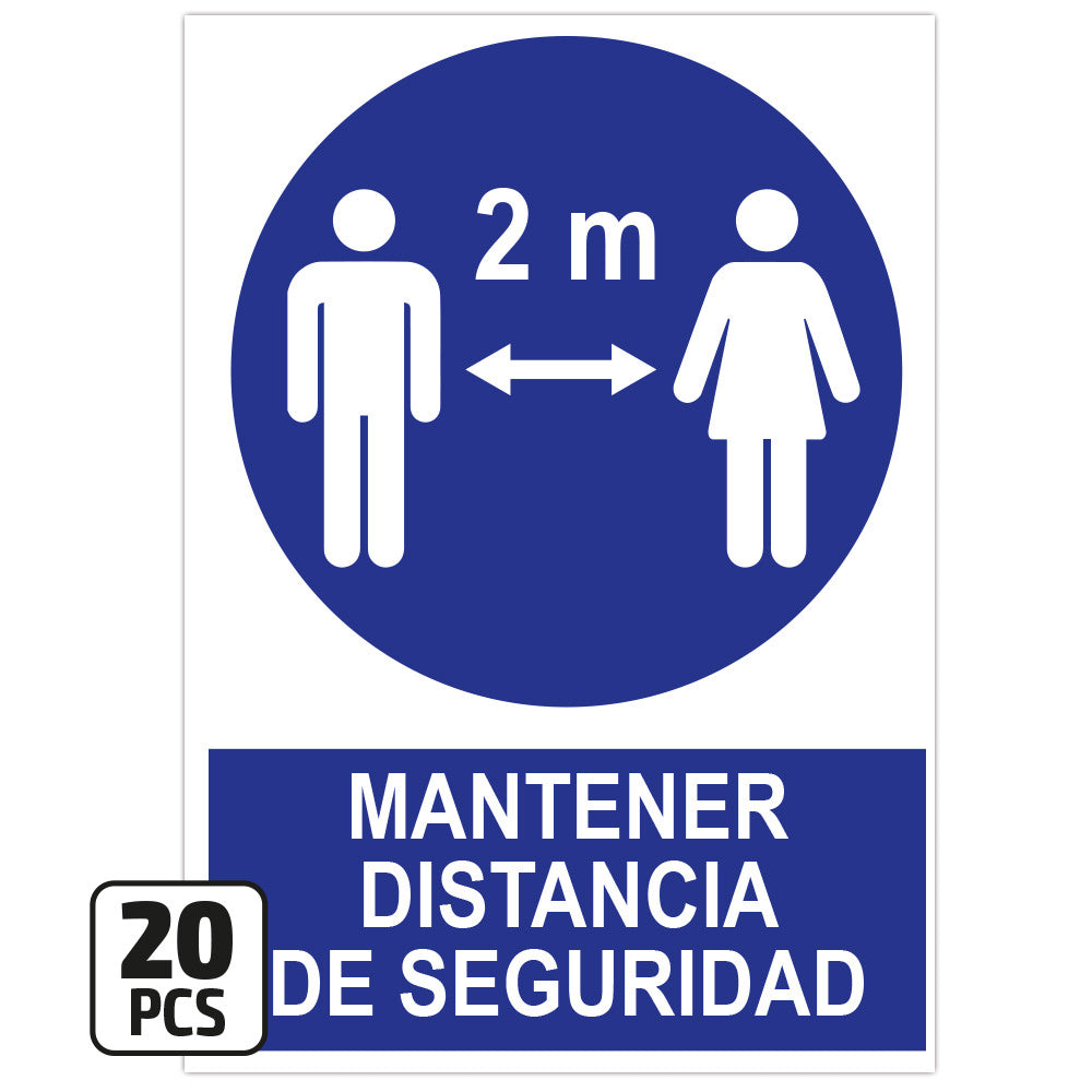 KIT POSTER "MANTENERE LA DISTANZA DI SICUREZZA", 20 PZ. | 14818