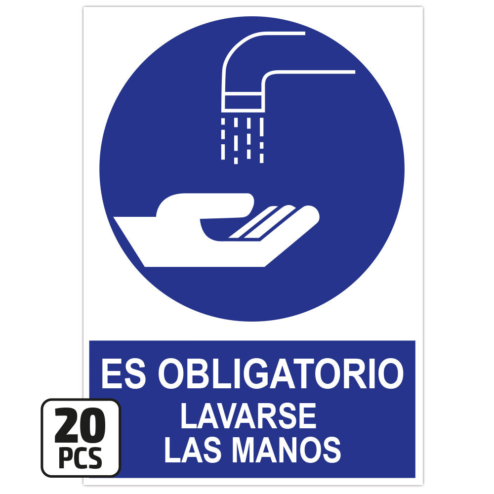 KIT POSTER "E` OBBLIGATORIO LAVARE LE MANI", 20 PZ. | 14819