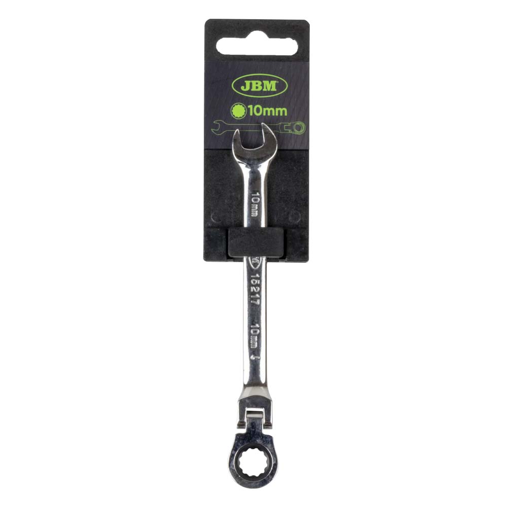 CHIAVE COMBINATA CON TESTA FLESSIBILE 10 MM - CON RIVESTIMENTO A SPECCHIO | 15217
