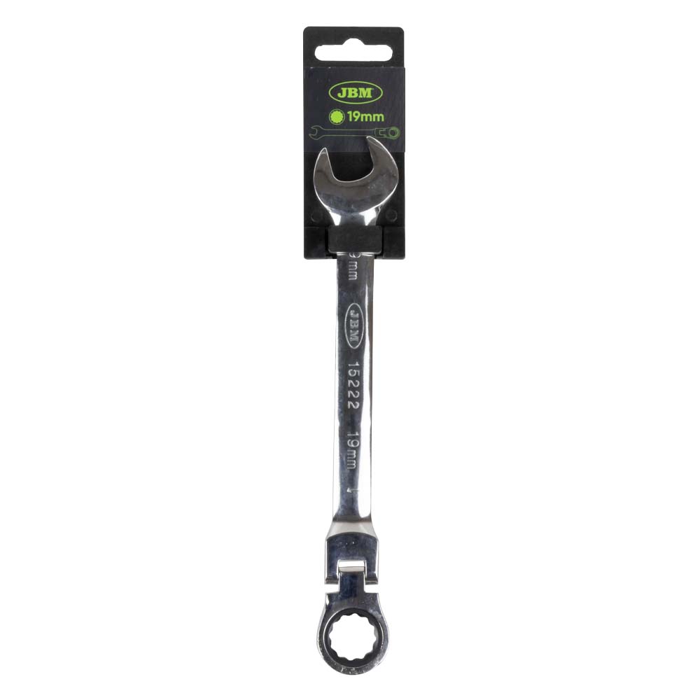 CHIAVE COMBINATA CON TESTA FLESSIBILE 19 MM - CON RIVESTIMENTO A SPECCHIO | 15222