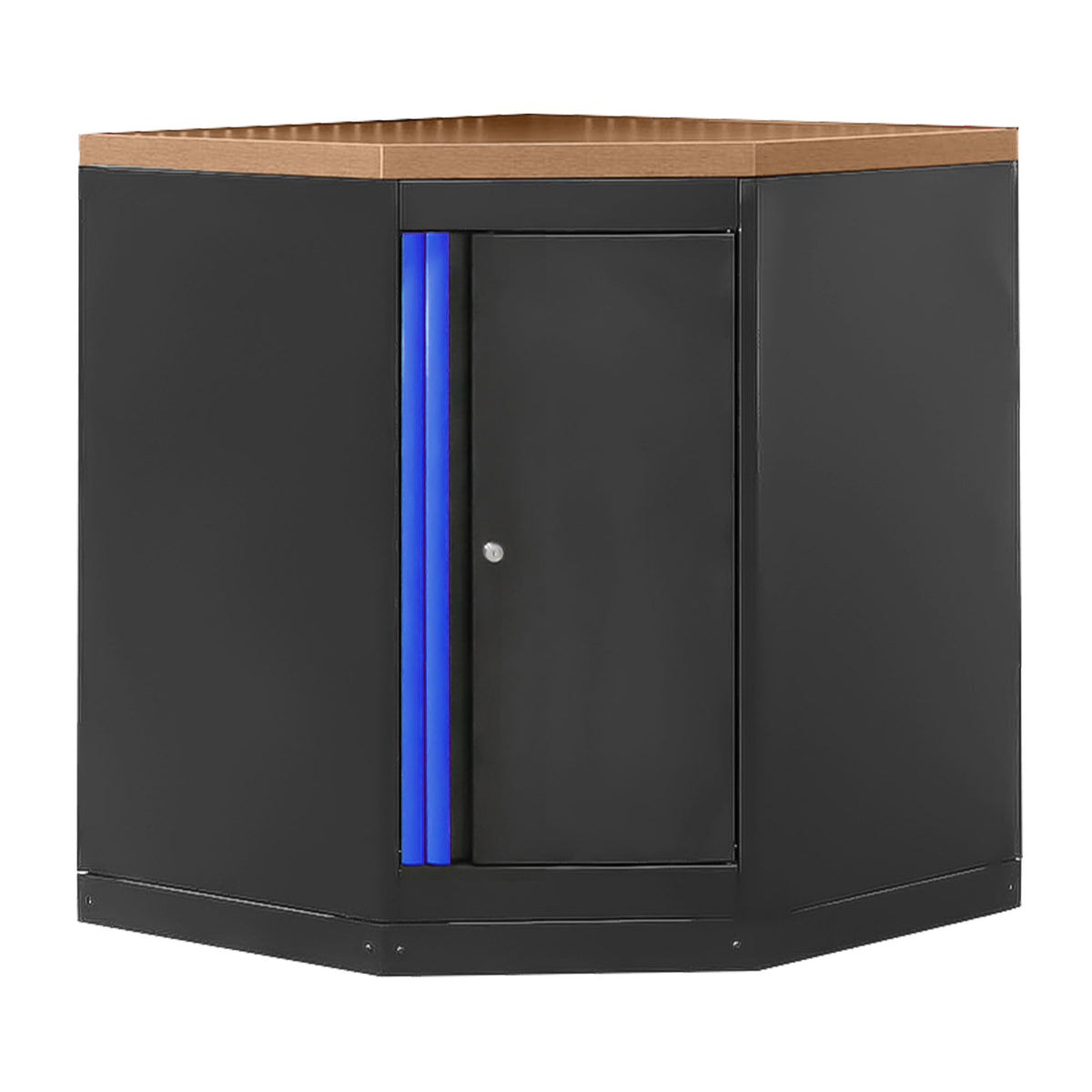 ARMADIO ANGOLARE CON PANNELLO IN MDF - BLU | 16492B