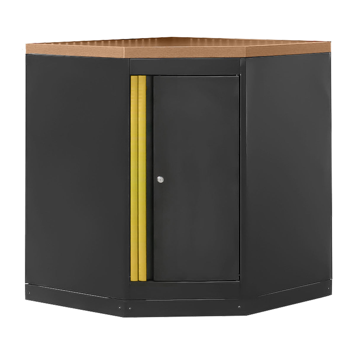 ARMADIO ANGOLARE CON PANNELLO IN MDF - ORO | 16492G