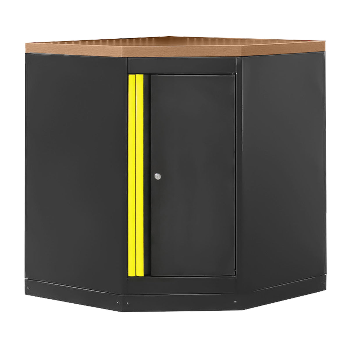 ARMADIO ANGOLARE CON PANNELLO IN MDF - GIALLO | 16492Y