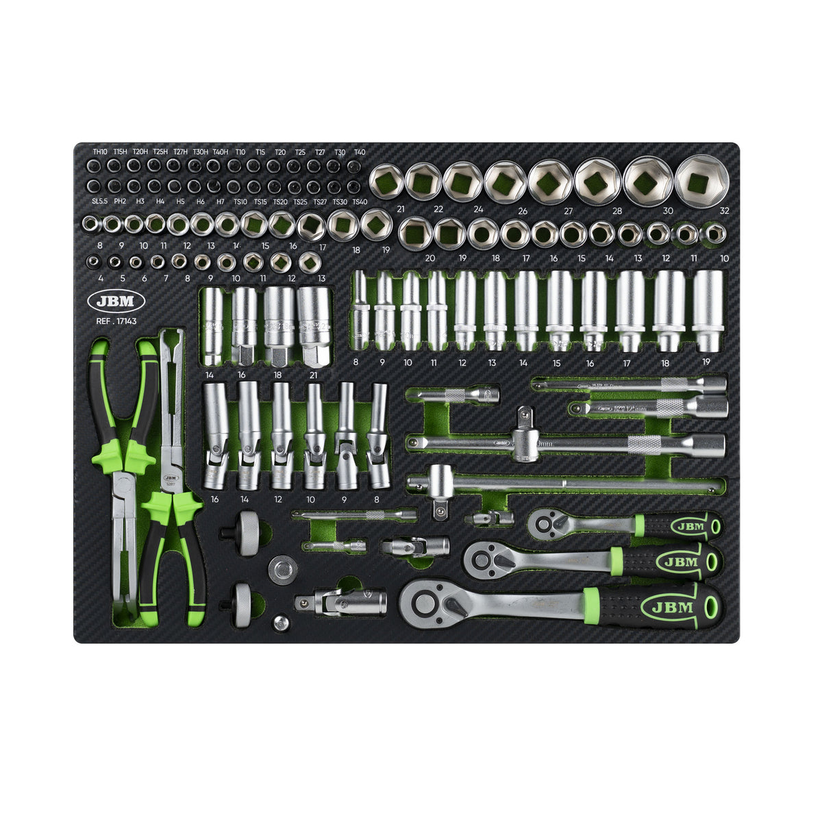 SET CHIAVI A BUSSOLA DA 1/4" - 3/8" - 1/2" (0,63 cm - 0,95 cm - 1,25 cm) | 17143