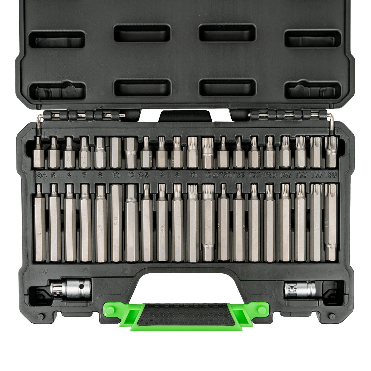 VALIGETTA DI 42 PEZZI CON INSERTI ESAGONALI, A 12 CANTI E TORX 1/2 | 50983