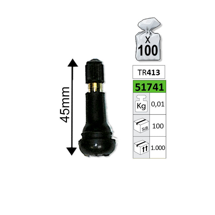 VALVOLE PER CERCHI TR413 45MM | 51741