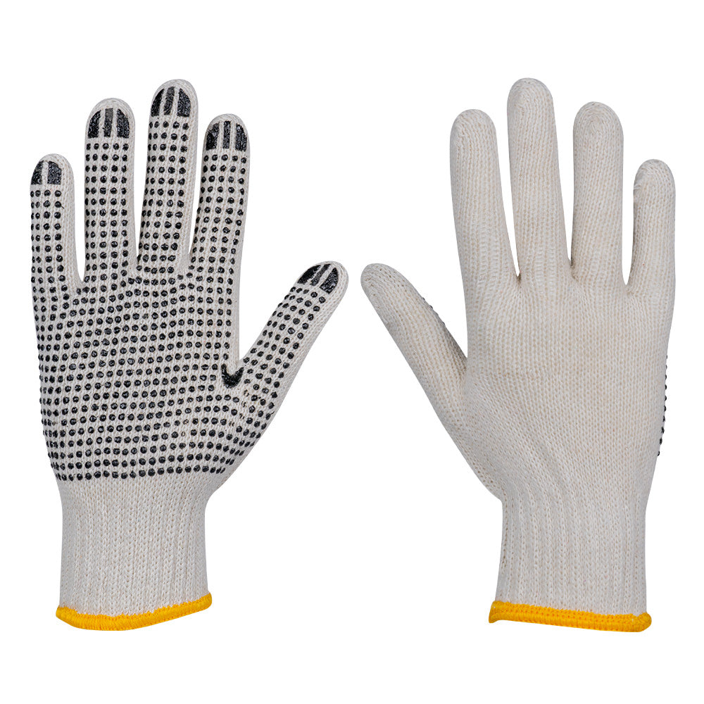 GUANTI IN FILO DI COTONE CON PALMO RINFORZATO CON PUNTE IN PVC | 51785