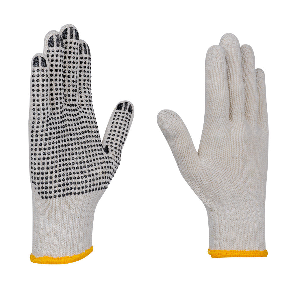 GUANTI IN FILO DI COTONE CON PALMO RINFORZATO CON PUNTE IN PVC | 51785