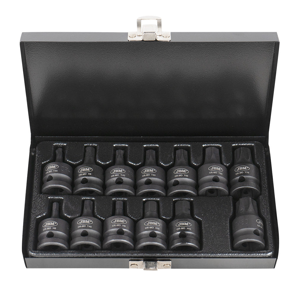 SET DI 13 INSERTI PNEUMATICI 1/2? ESAGONALI E TORX | 52344