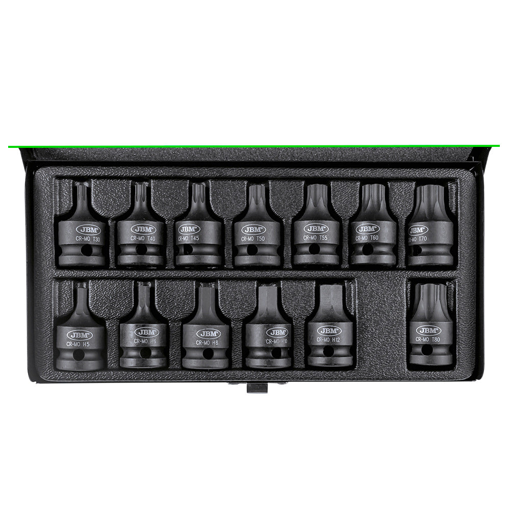 SET DI 13 INSERTI PNEUMATICI 1/2? ESAGONALI E TORX | 52344