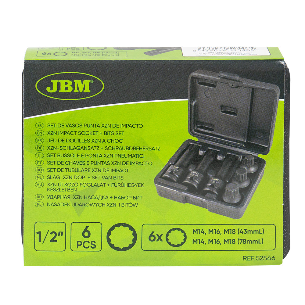 52546 SET DI 6 BUSSOLE E PUNTE XZN PNEUMATICHE 1/2”