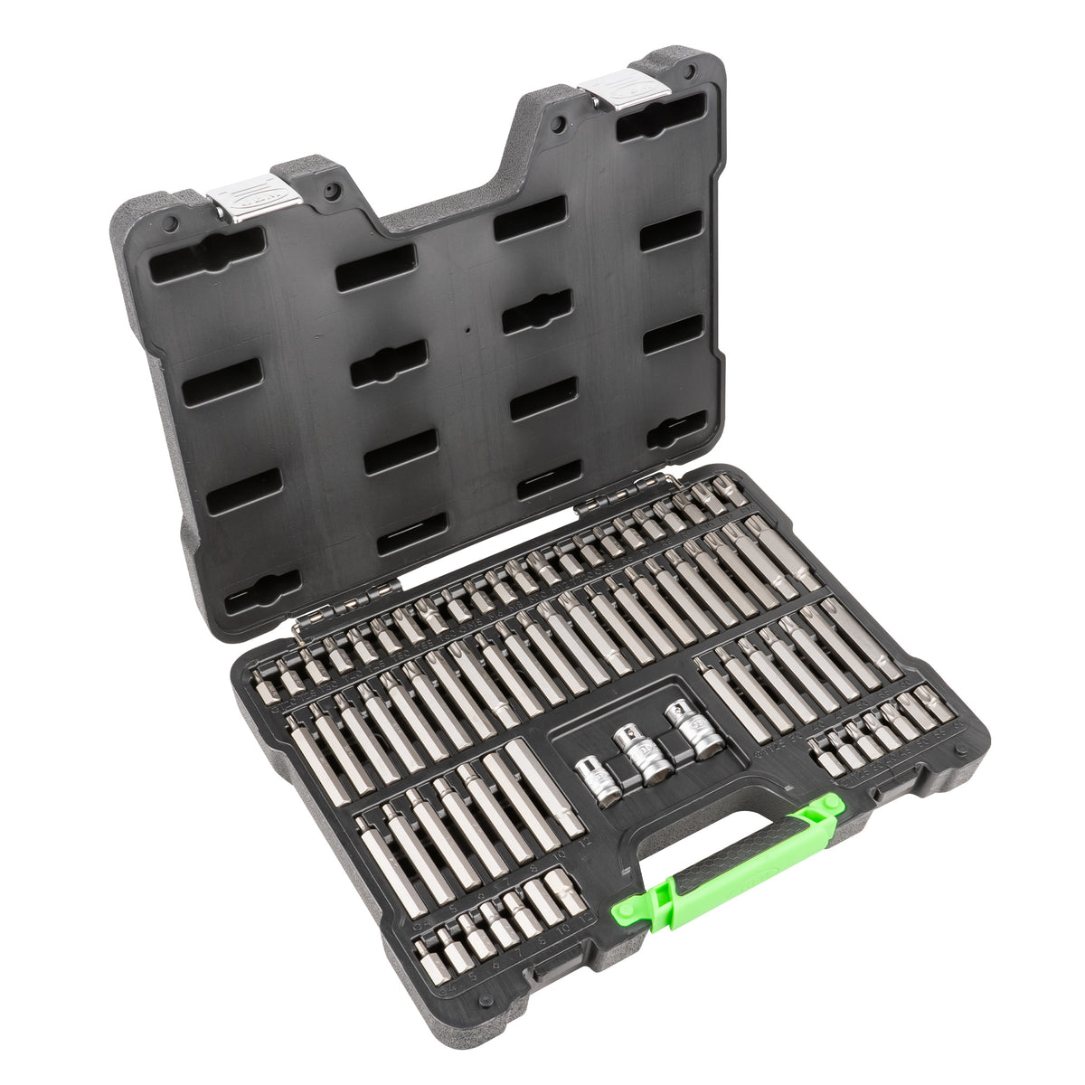 VALIGETTA DI 75 PEZZI CON INSERTI ESAGONALI, XZN, RIBE, TORX E TORX INVIOLABILI 1/2" E 3/8" | 52550