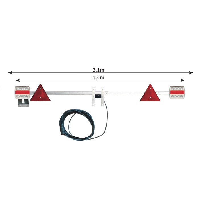 ASTA TELESCOPICA TRAILER 1,4 A 2,1M - LED | 52848