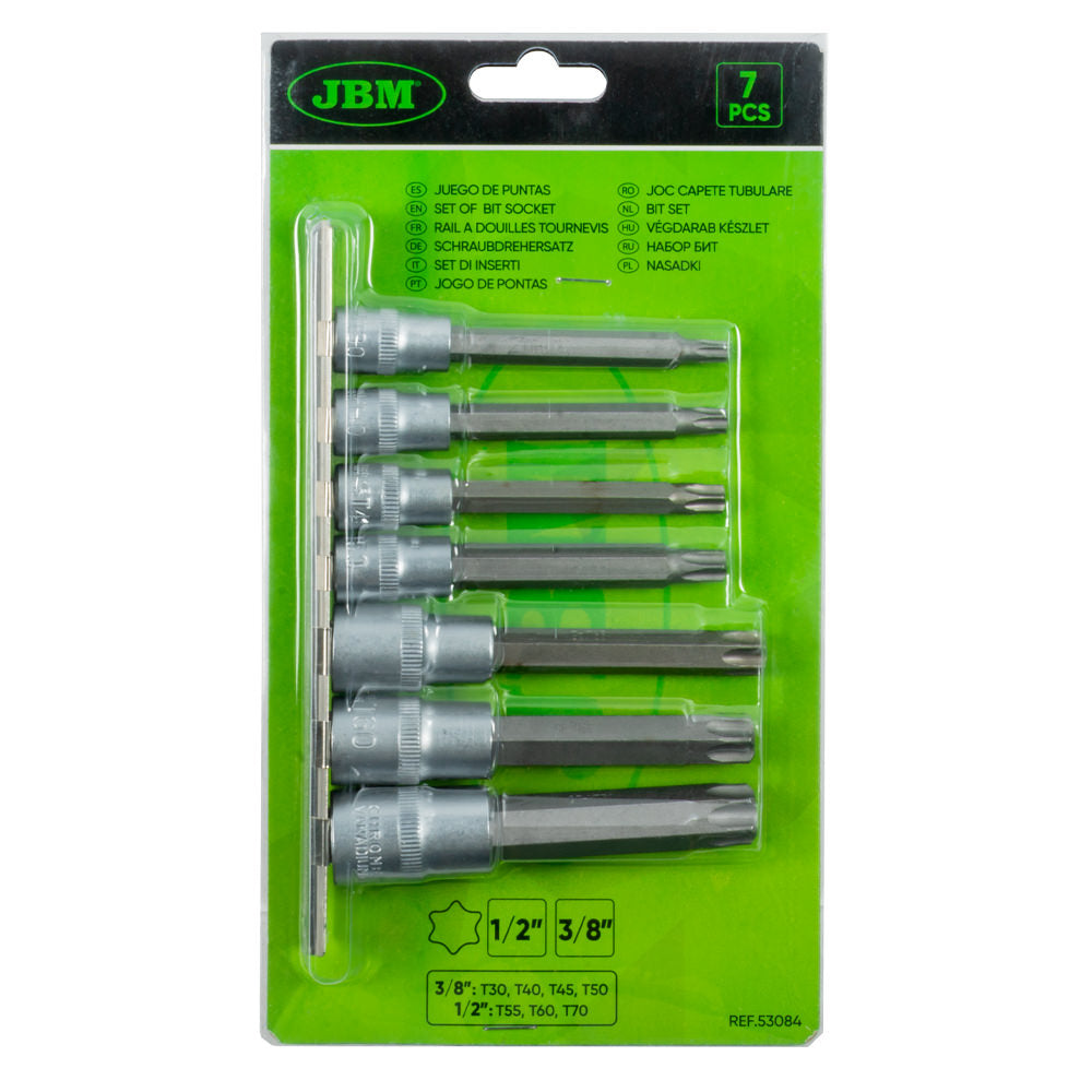 SET DI 7 INSERTI TORX CON BUSSOLE 3/8" E 1/2" | 53084