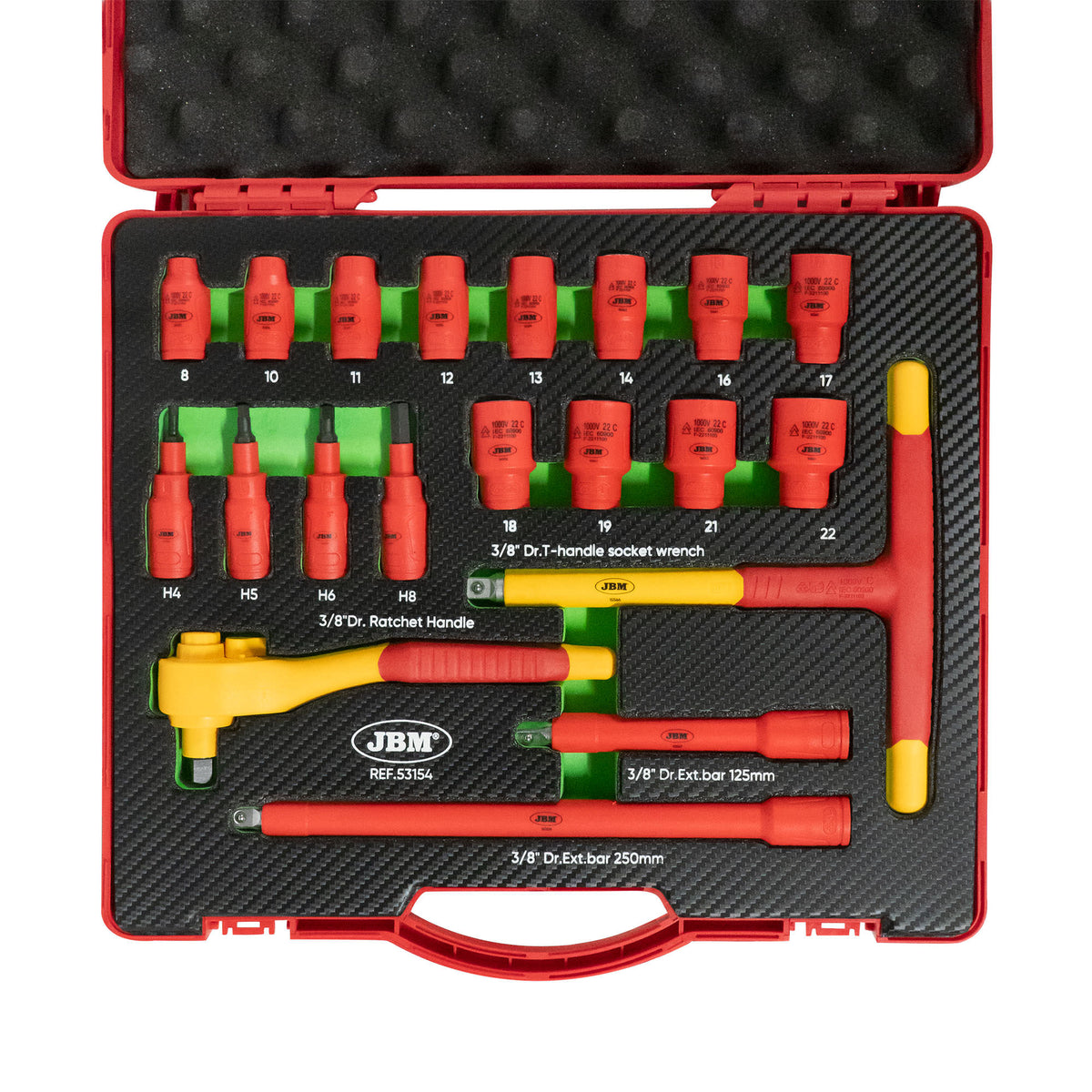 VALIGETTA DI UTENSILI ISOLATI 20 PEZZI DA 3/8" | 53154