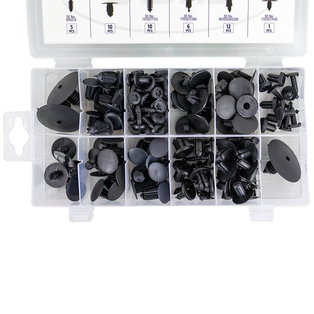 ASSORTIMENTO DI 109 PZ. CLIP PER TAPPEZZATURA RENAULT DACIA | 53712