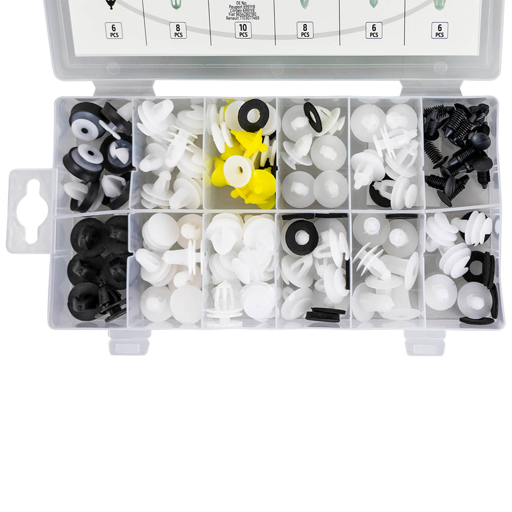 ASSORTIMENTO DI 93 PZ. CLIP PER PANNELLI PORTA PEUGEOT/CITRO?N | 53713