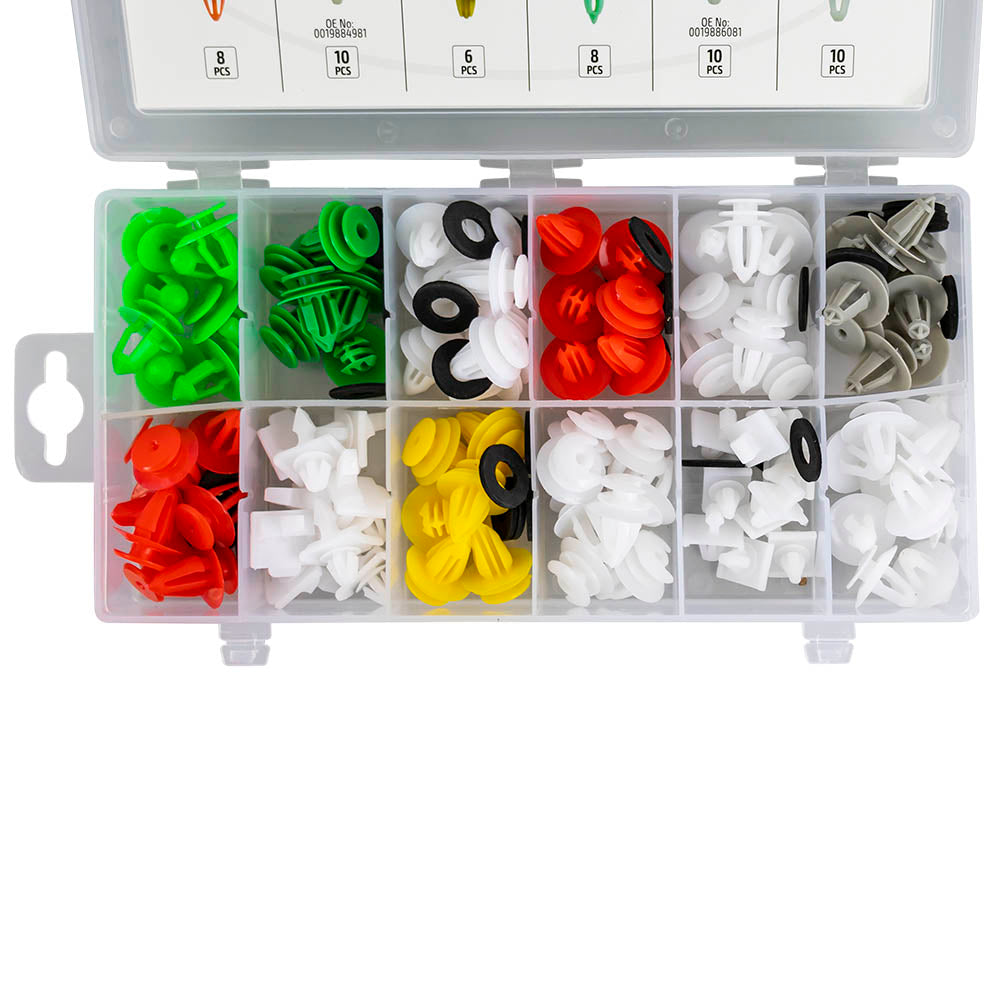 ASSORTIMENTO DI 96 PZ. CLIP PER PANNELLI PORTA/MODANATURA MERCEDES-BENZ | 53717
