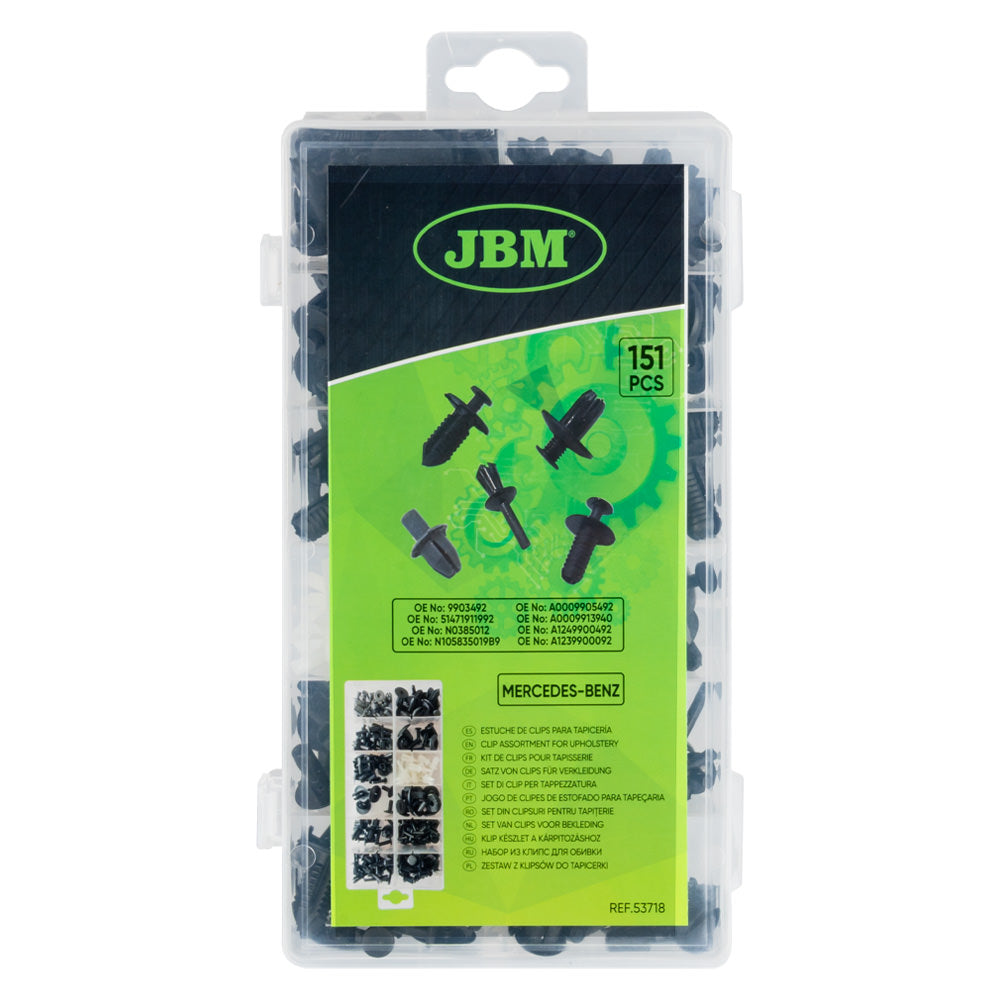 ASSORTIMENTO DI 96 PZ. CLIP PER PANNELLI PORTA/TAPPEZZATURA MERCEDES-BENZ | 53718