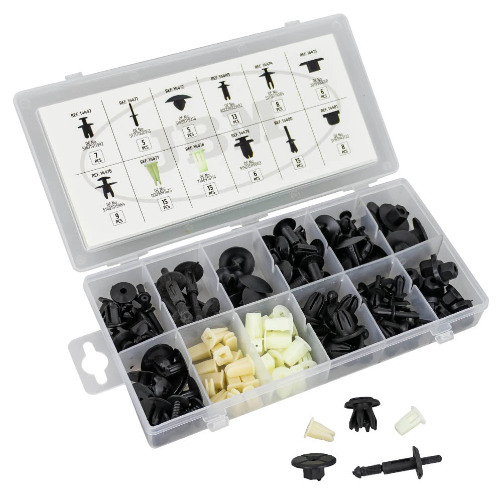 ASSORTIMENTO DI 112 PZ. CLIP PER TAPPEZZATURA BMW MINI | 53720