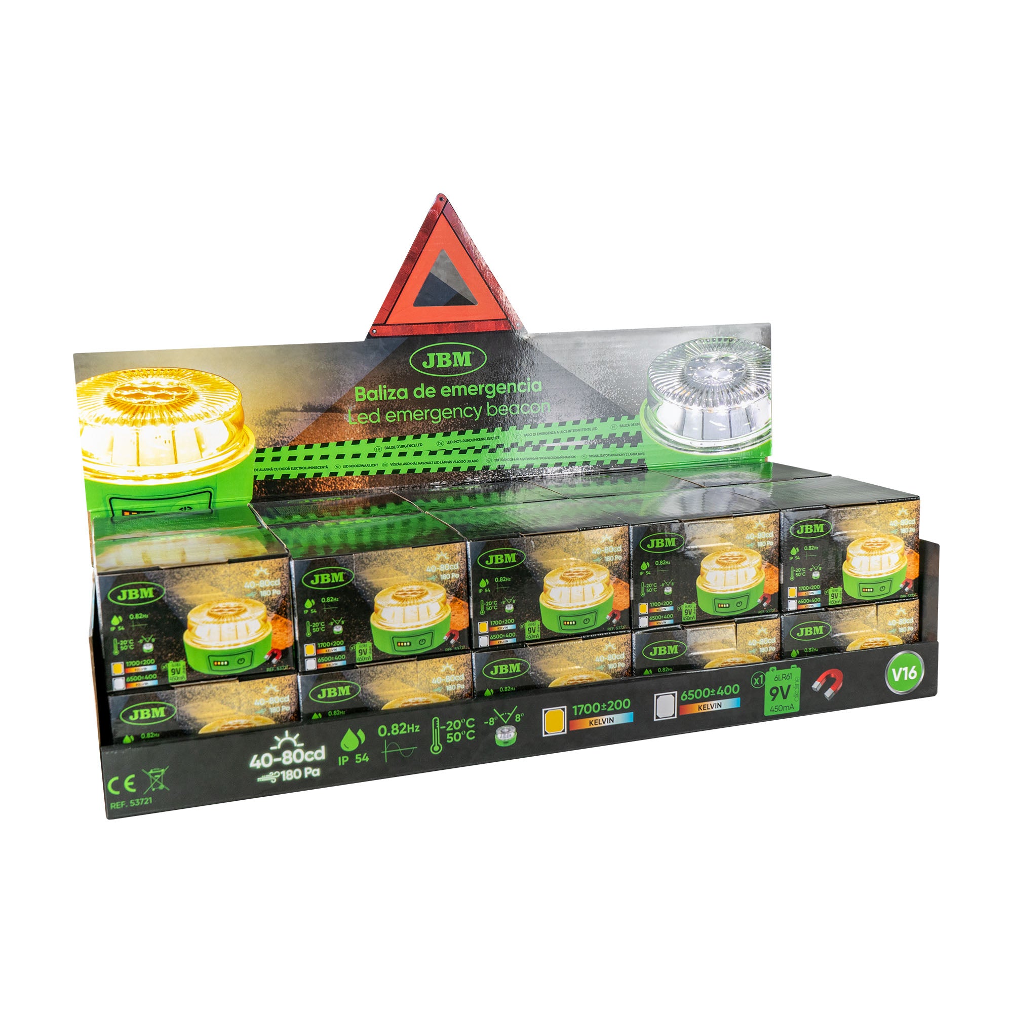 53721 FARO DI EMERGENZA A LUCE INTERMITTENTE LED