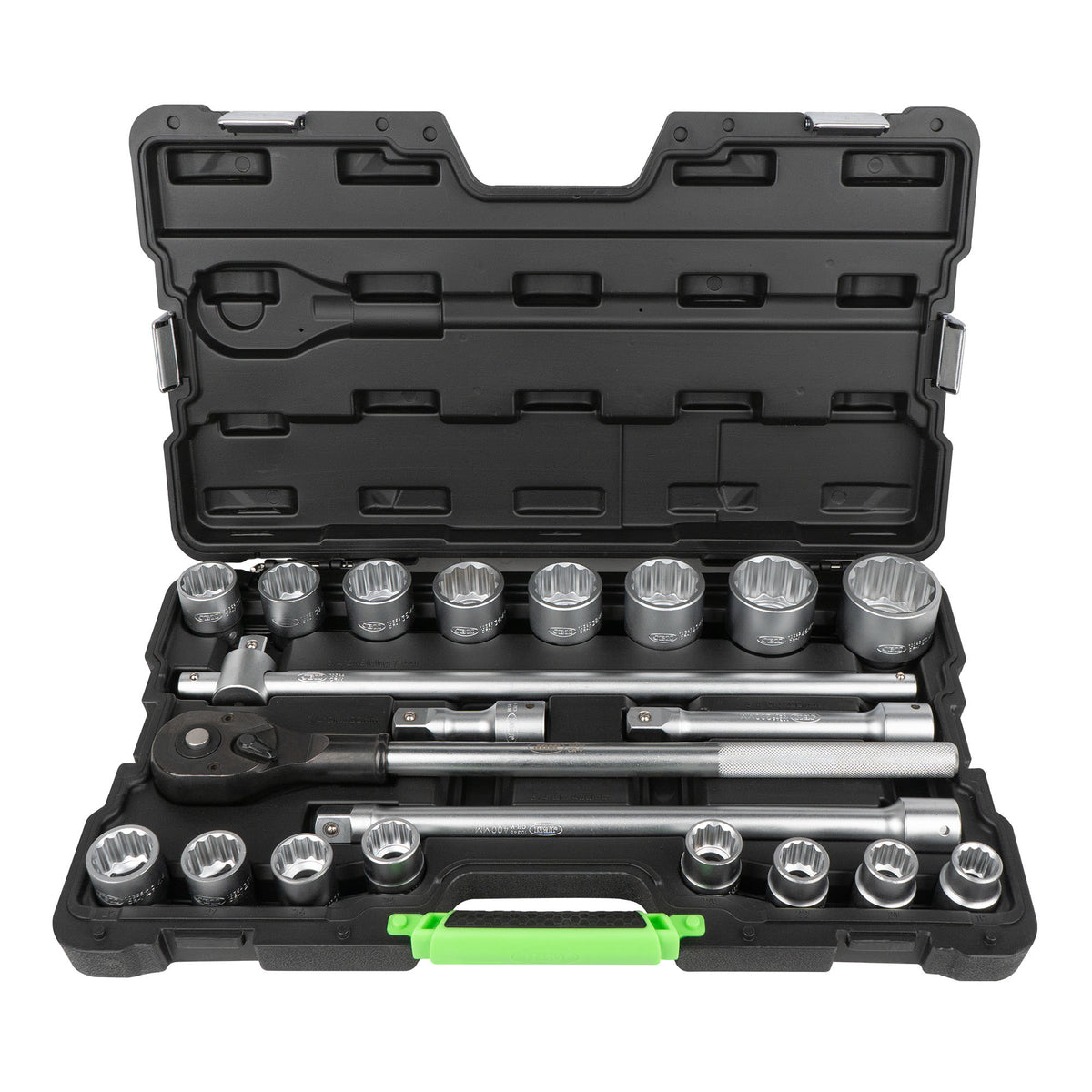 SET DI UTENSILI DA 21 PEZZI CON BUSSOLE A 12 PUNTE DA 3/4" ? FINITURA ZINCATA | 53728