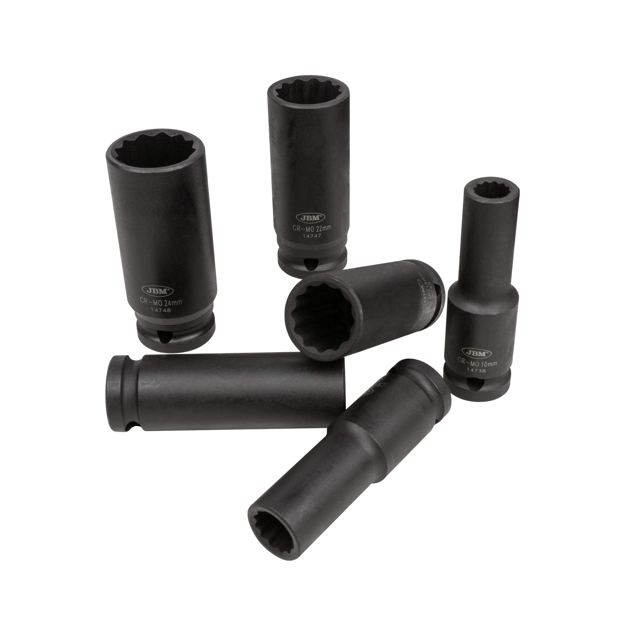 53744 SET DI 11 PEZZI DI TESTE ALTE AD URTO POLIGONALI