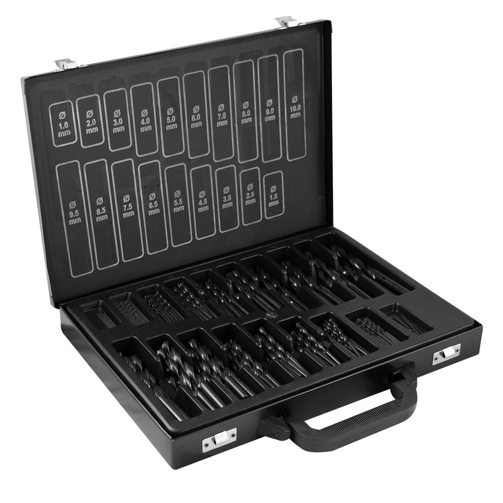 SET DI PUNTE AD ELICA HSS 4241, 1-10 MM, NERO | 53851