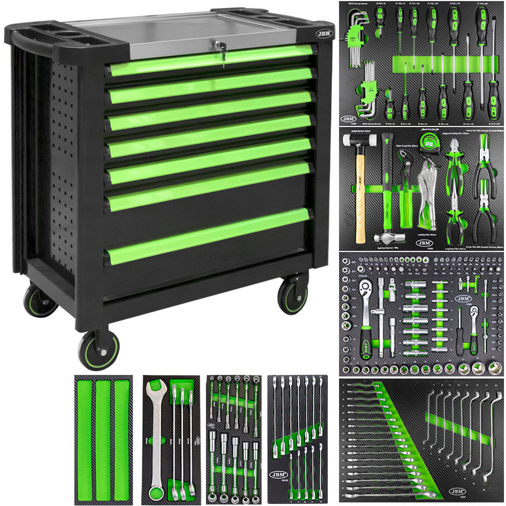 CARRELLO PORTA-UTENSILI XL CON 7 CASSETTI VERDE | 53912