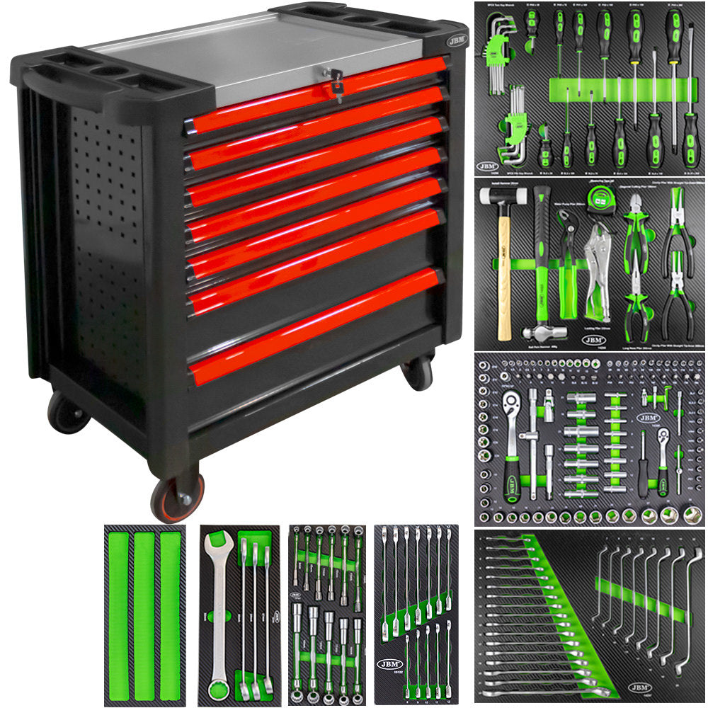 CARRELLO PORTA-UTENSILI XL CON 7 CASSETTI ROSSO | 53913