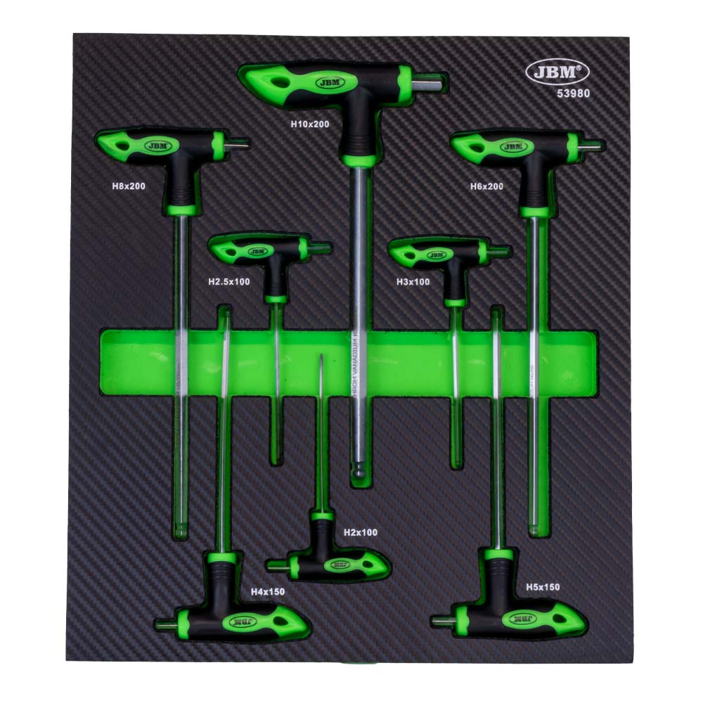 53980 SET DI 8 CHIAVI ESAGONALI A "T"