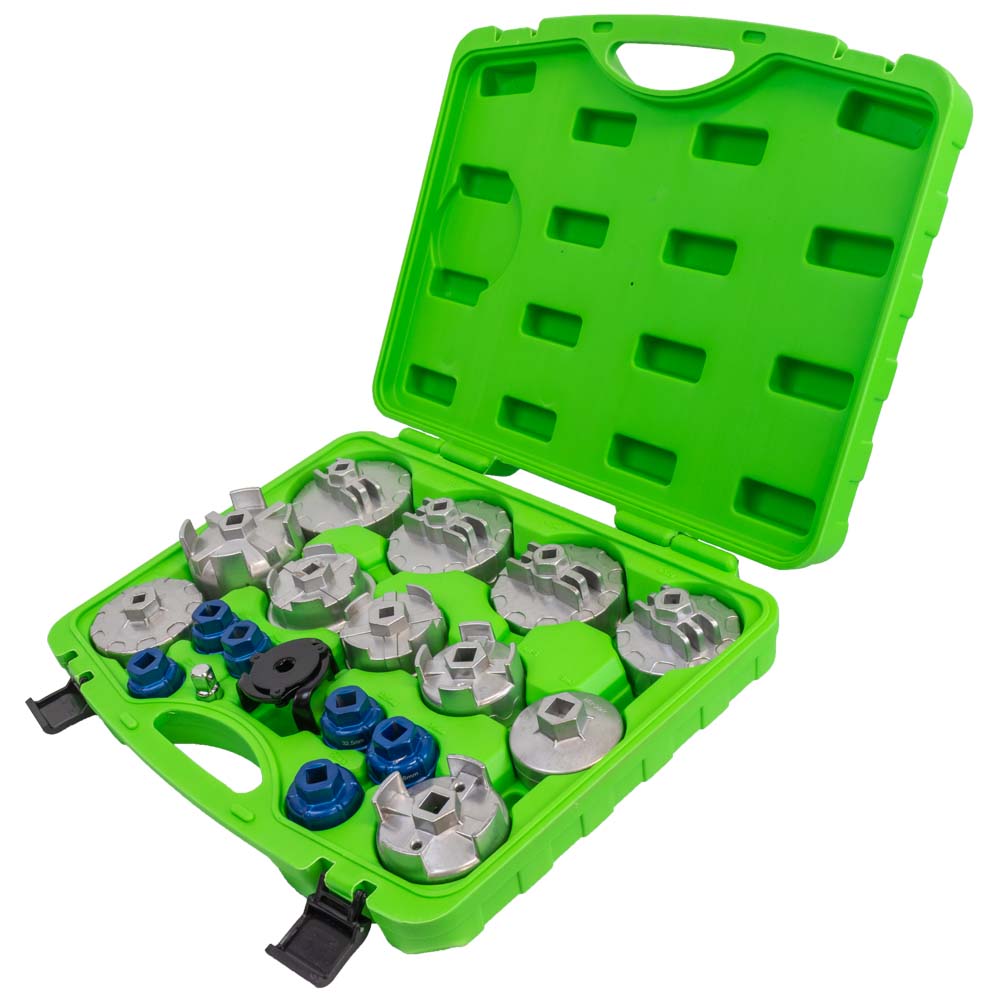 SET DI ESTRATTORI PER FILTRI DELL OLIO IN ALLUMINIO, 19 PZ. | 54068