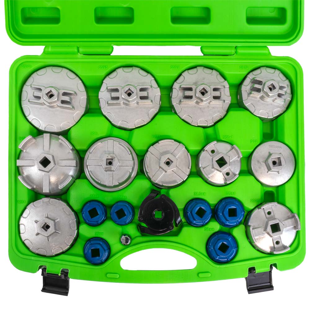 SET DI ESTRATTORI PER FILTRI DELL OLIO IN ALLUMINIO, 19 PZ. | 54068