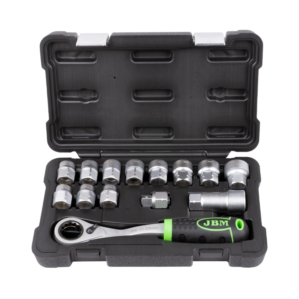 VALIGETTA DI UTENSILI GO-THROUGH DA 14 PEZZI SATINATI | 54090