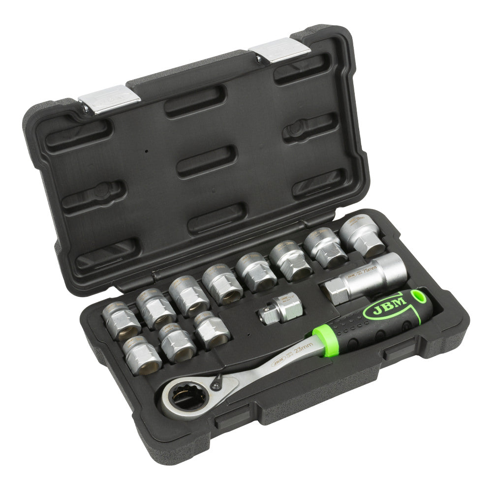 VALIGETTA DI UTENSILI GO-THROUGH DA 14 PEZZI SATINATI | 54090