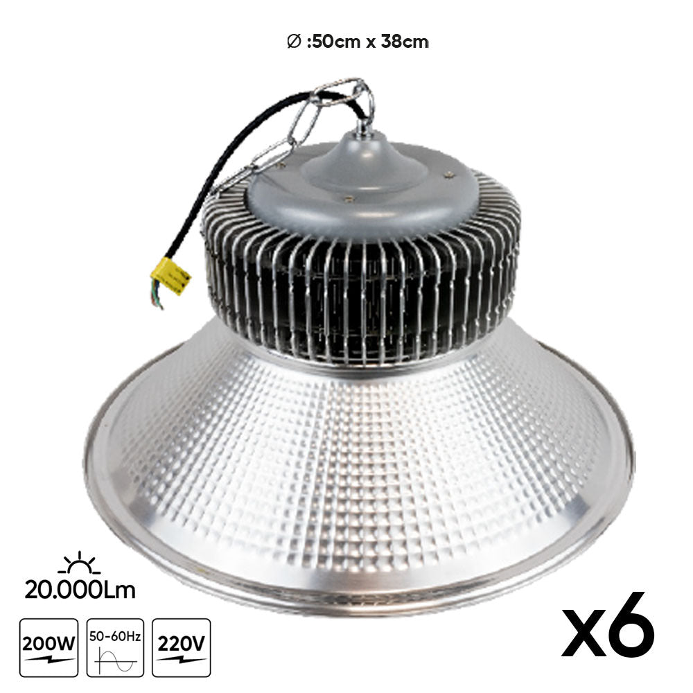 SET DI 6 LAMPADE LED INDUSTRIALI - 20000LM (REF.54039) | 54133