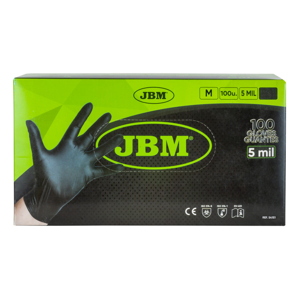 SCATOLA DA 100 PZ GUANTI NITRILE T:M 5MIL | 54151