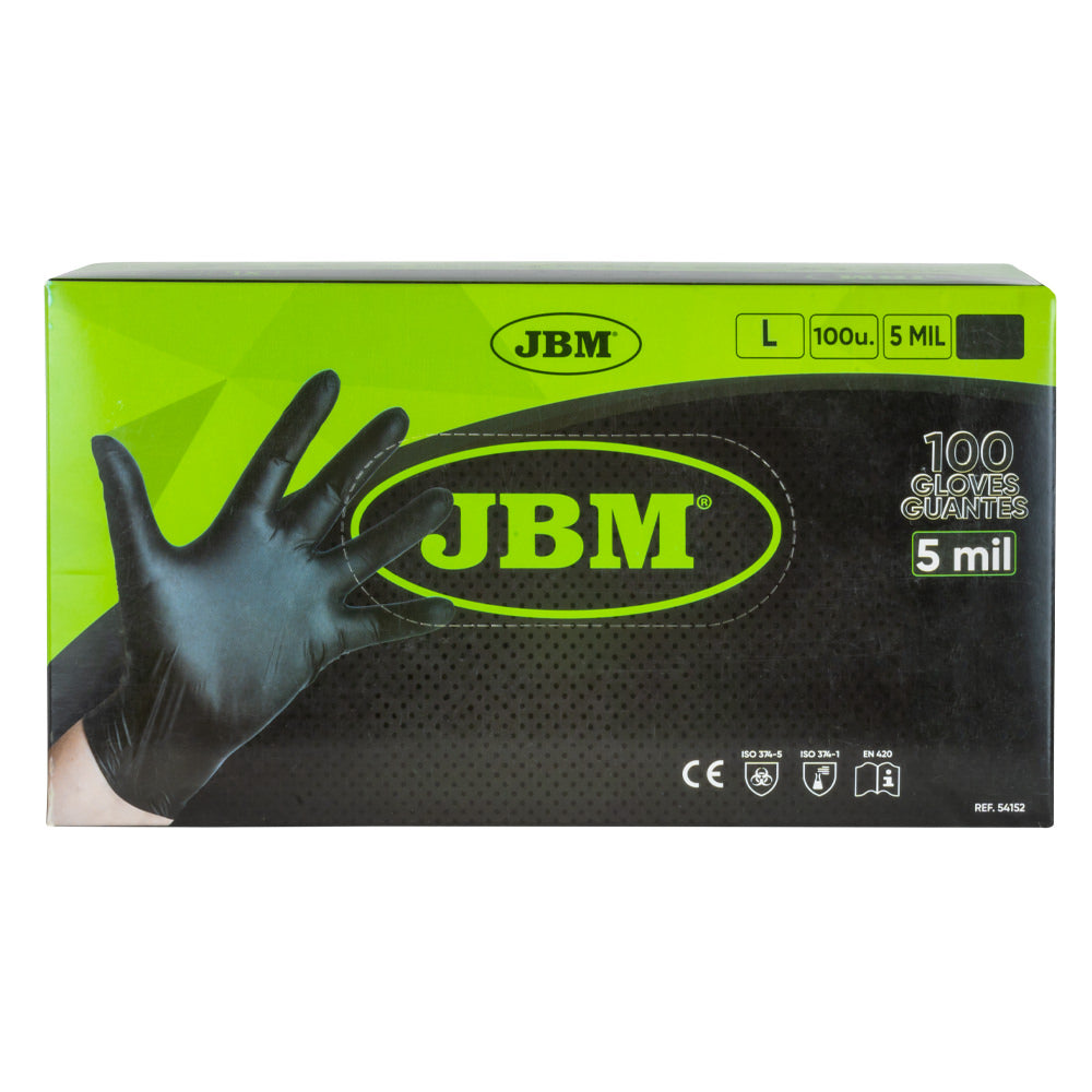 SCATOLA DA 100 PZ GUANTI NITRILE T:L 5MIL | 54152