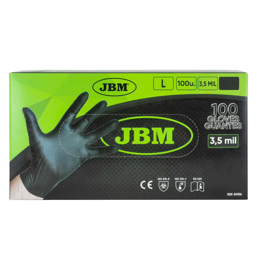SCATOLA DA 100 PZ GUANTI NITRILE T:L 3.5MIL | 54156