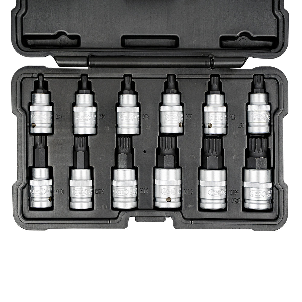 54164-SET DI 12 PEZZI DA 1/2" PUNTA POLIGONALE
