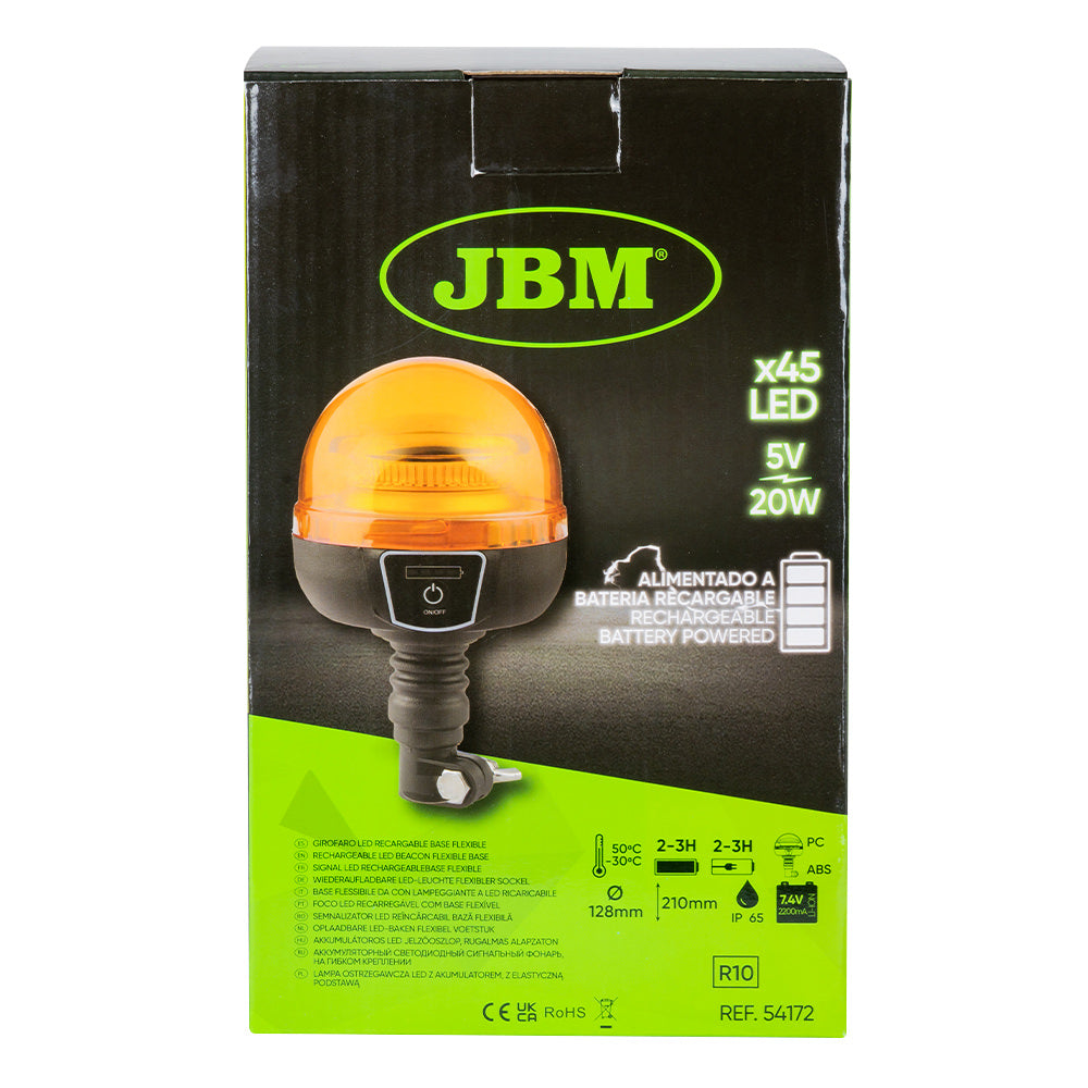 LUCE ROTANTE LED LAMPEGGIANTE CON BASE FLESSIBILE | 54172