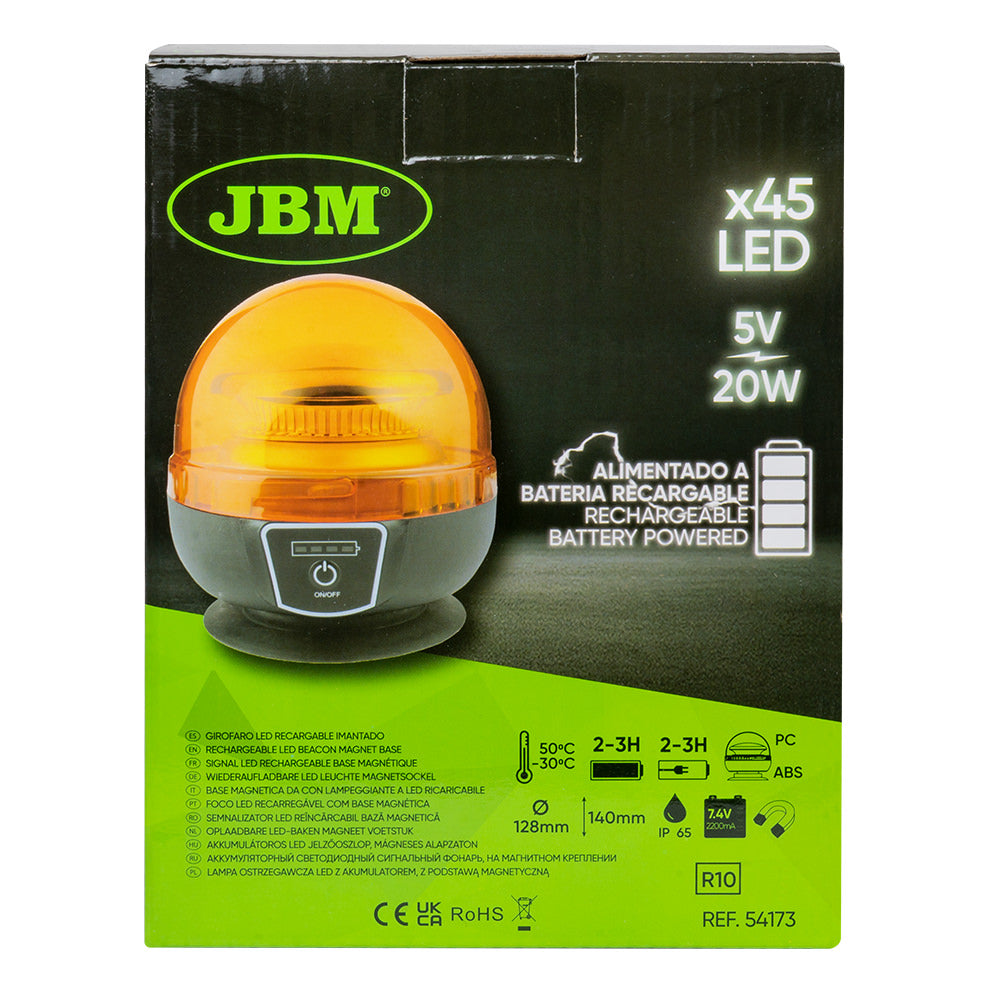 LUCE ROTANTE A LED RICARICABILE CON MAGNETE | 54173