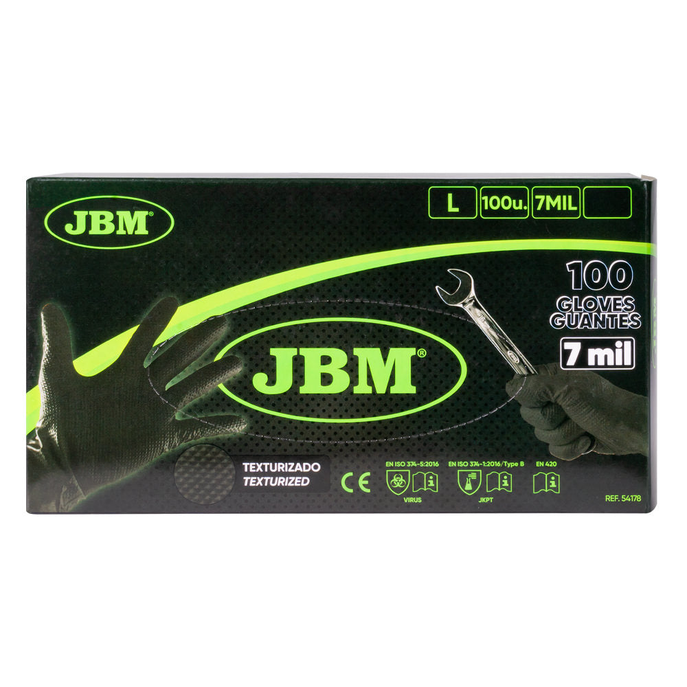 SCATOLA DA 100 PZ GUANTI NITRILE T:L 7,0MIL (100 UNIT?) DIAMANTATI | 54178