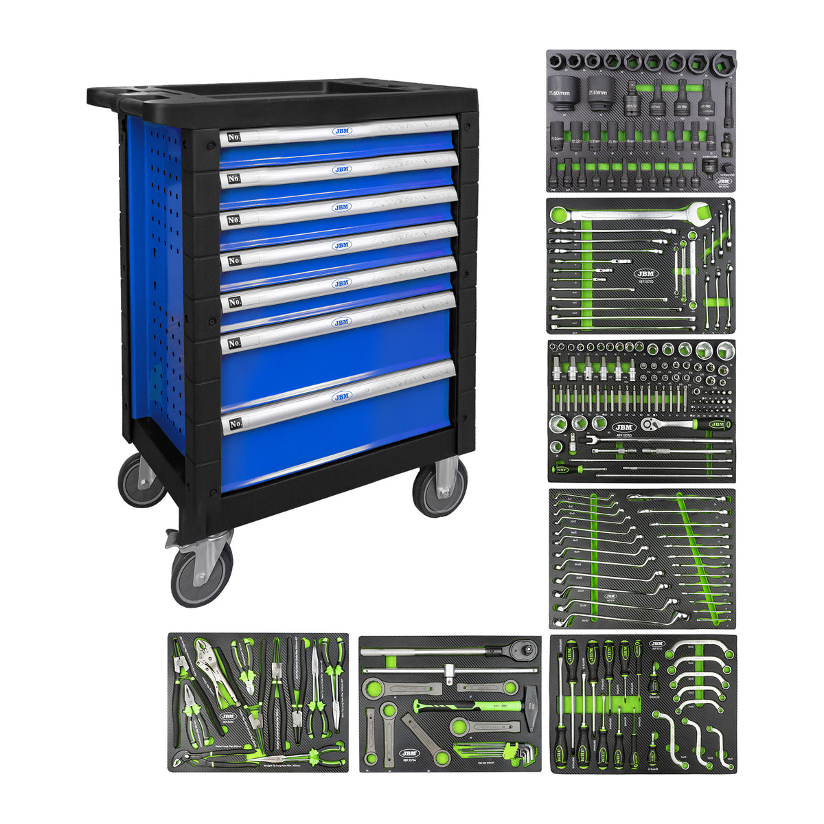 CARRELLO PORTAUTENSILI 7 CASSETTI BLU SPECIALE PER AUTOCARRI | 54239