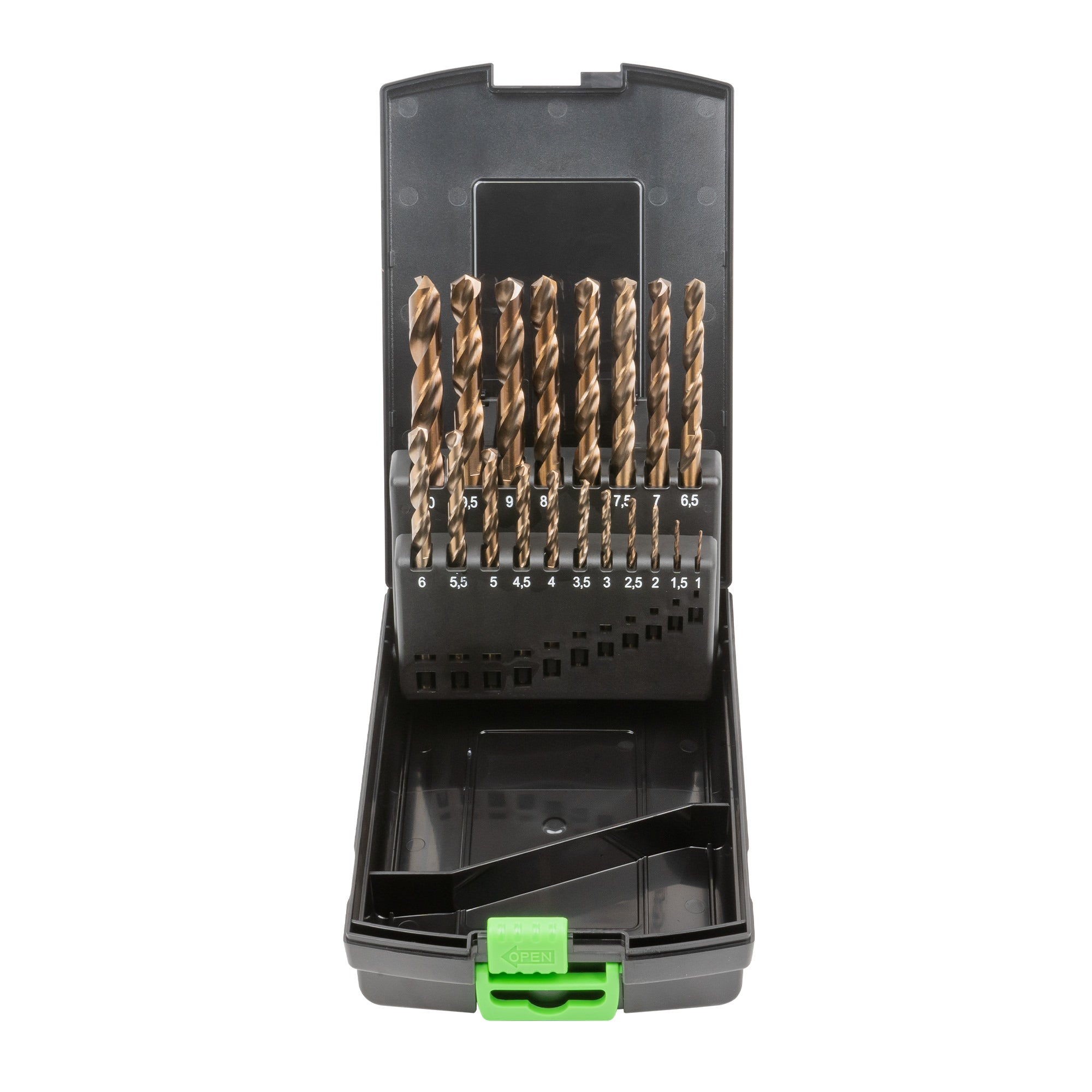 54313 SET DI PUNTE ELICOIDALI AL COBALTO 1-10 MM