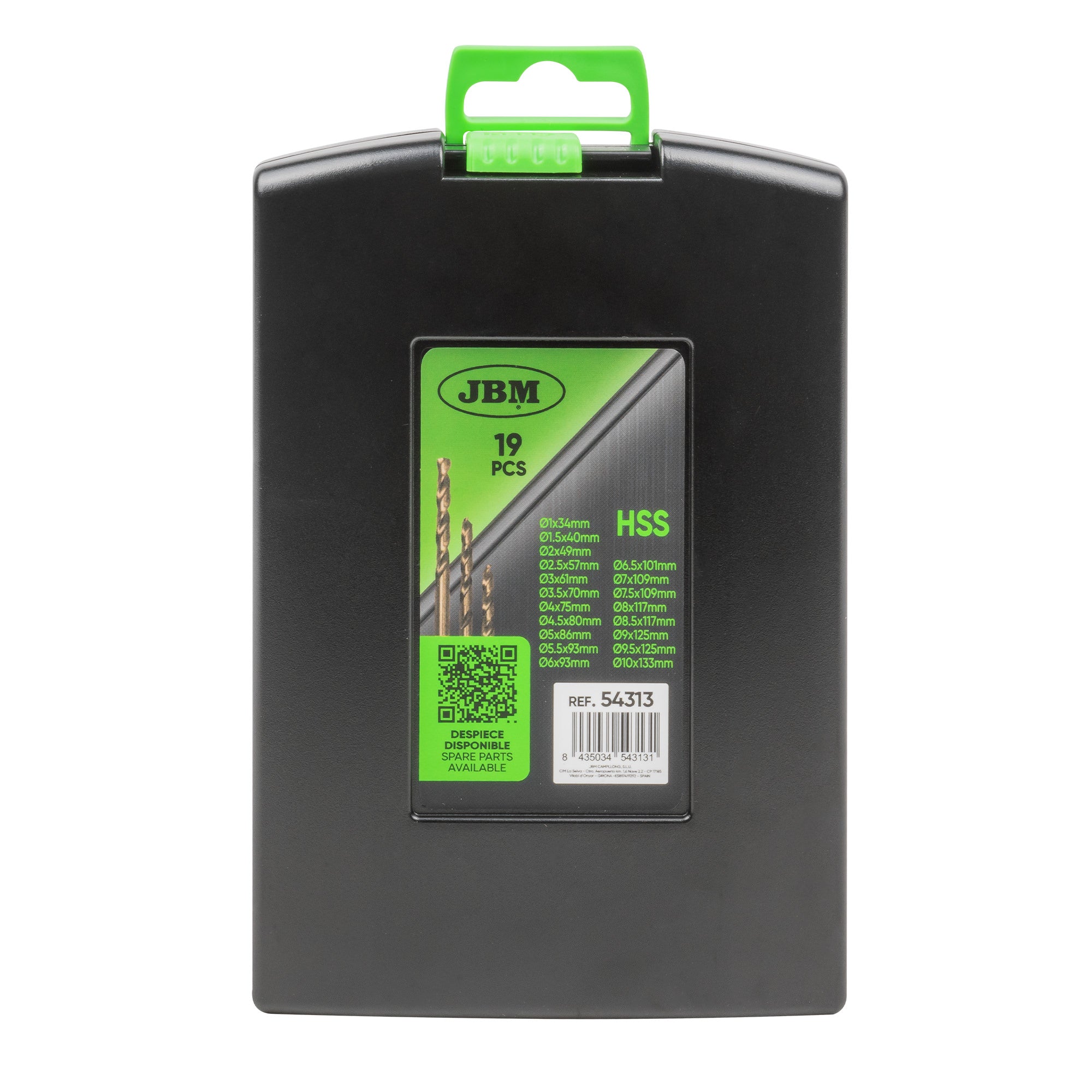 54313 SET DI PUNTE ELICOIDALI AL COBALTO 1-10 MM