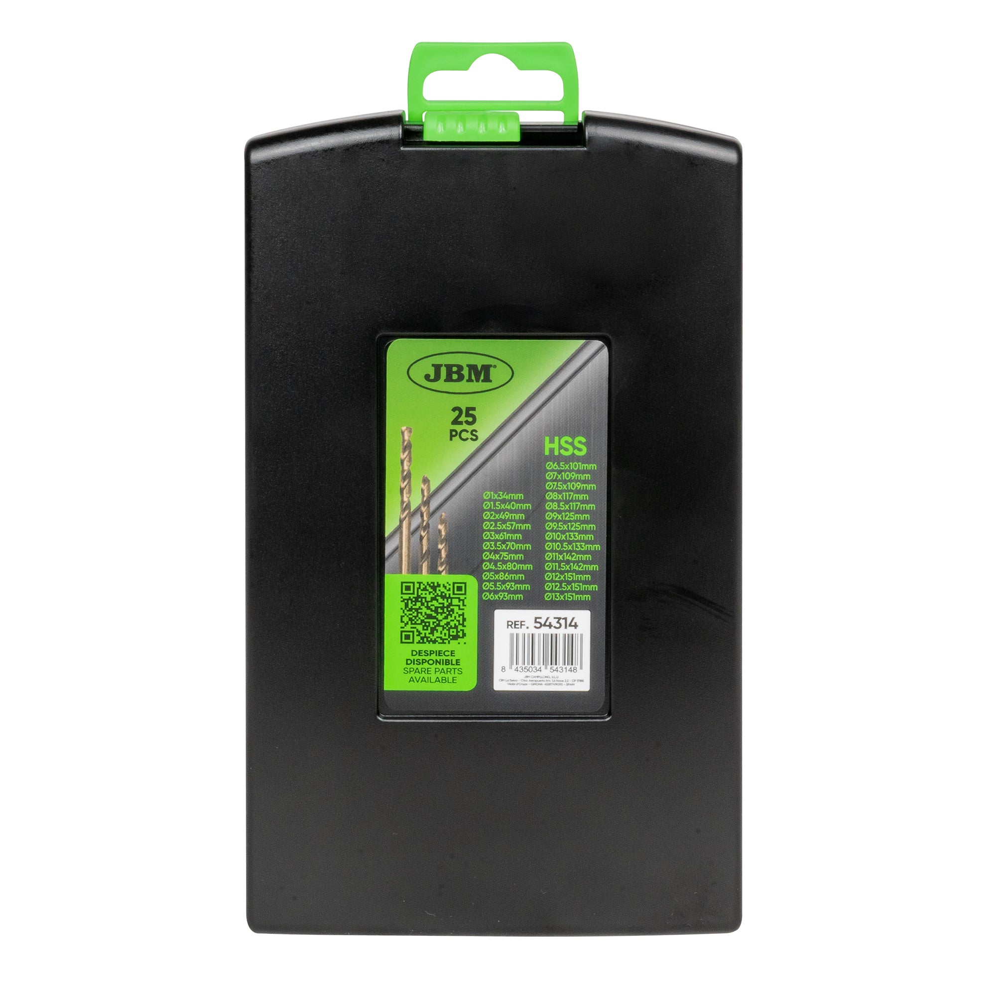 54314 SET DI PUNTE ELICOIDALI IN COBALTO DA 1 A 13 MM