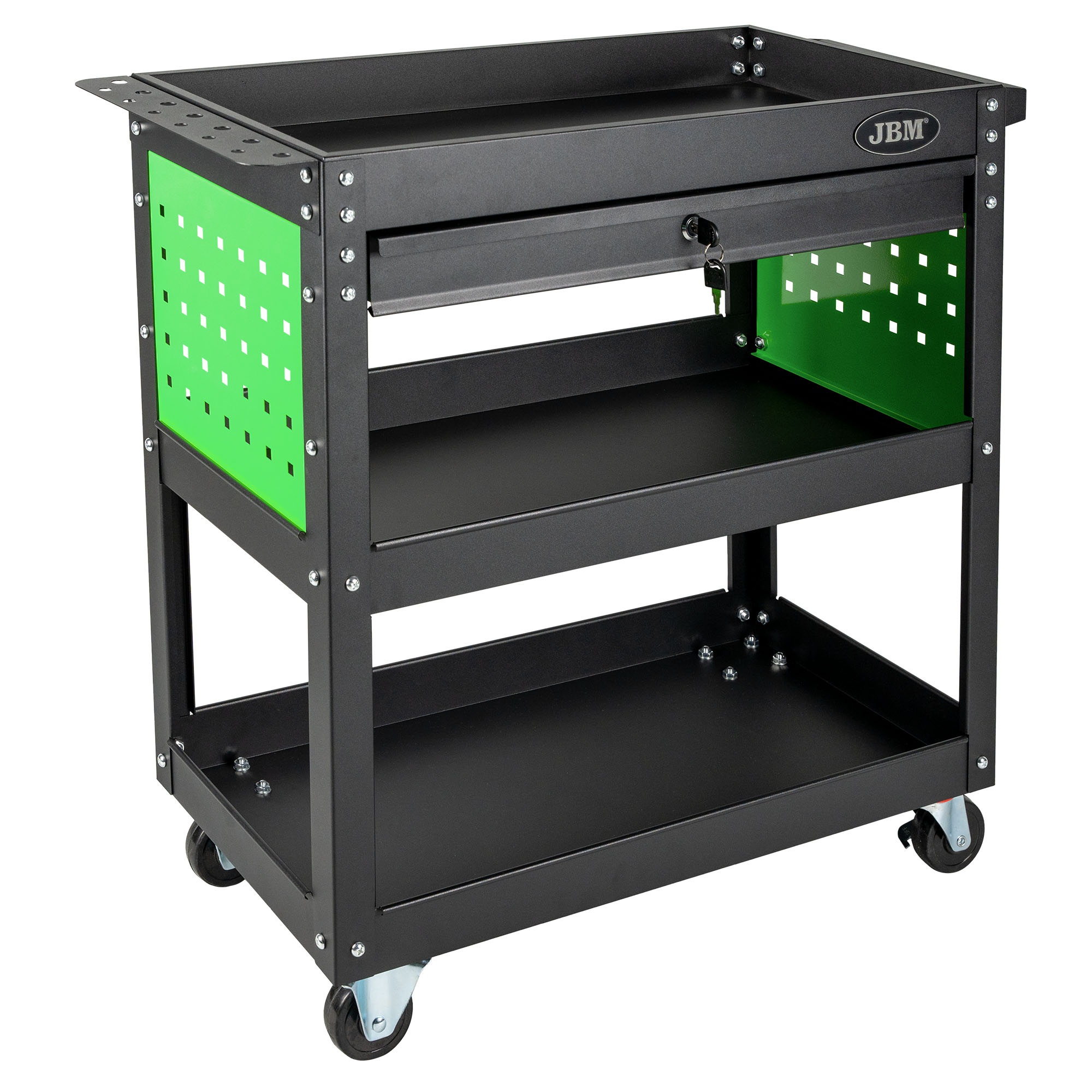 54499 CARRELLO PORTA ATTREZZI 3 RIPIANI 1 CASSETTO